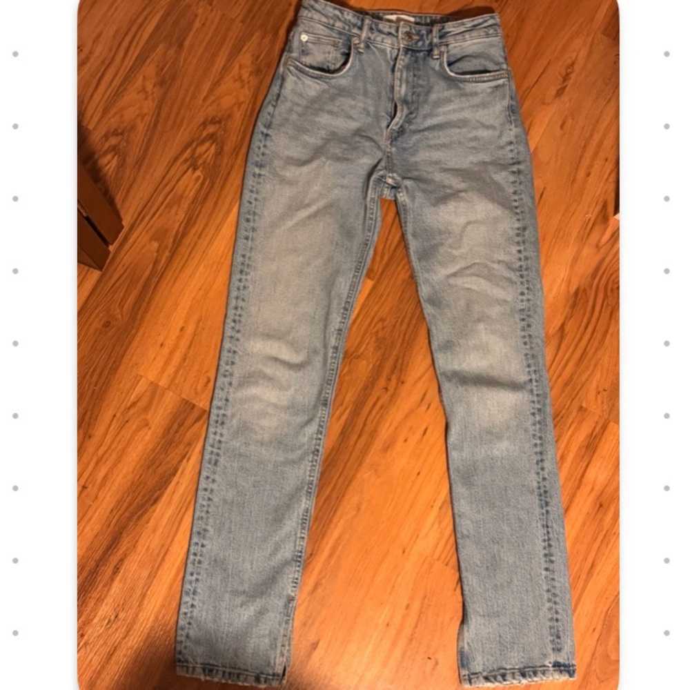 Zara split hem jeans